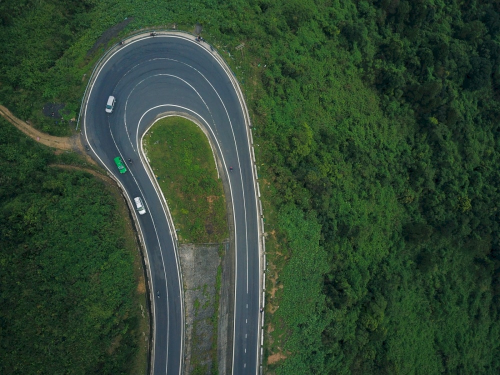 The Panoramic Curve on Hai Van Pass, a breathtaking S-shaped bend